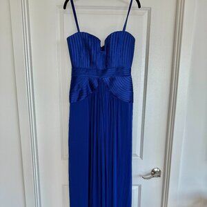 BCBGMAXAZRIA Tasha Royal Blue Strapless Dress [Medium]